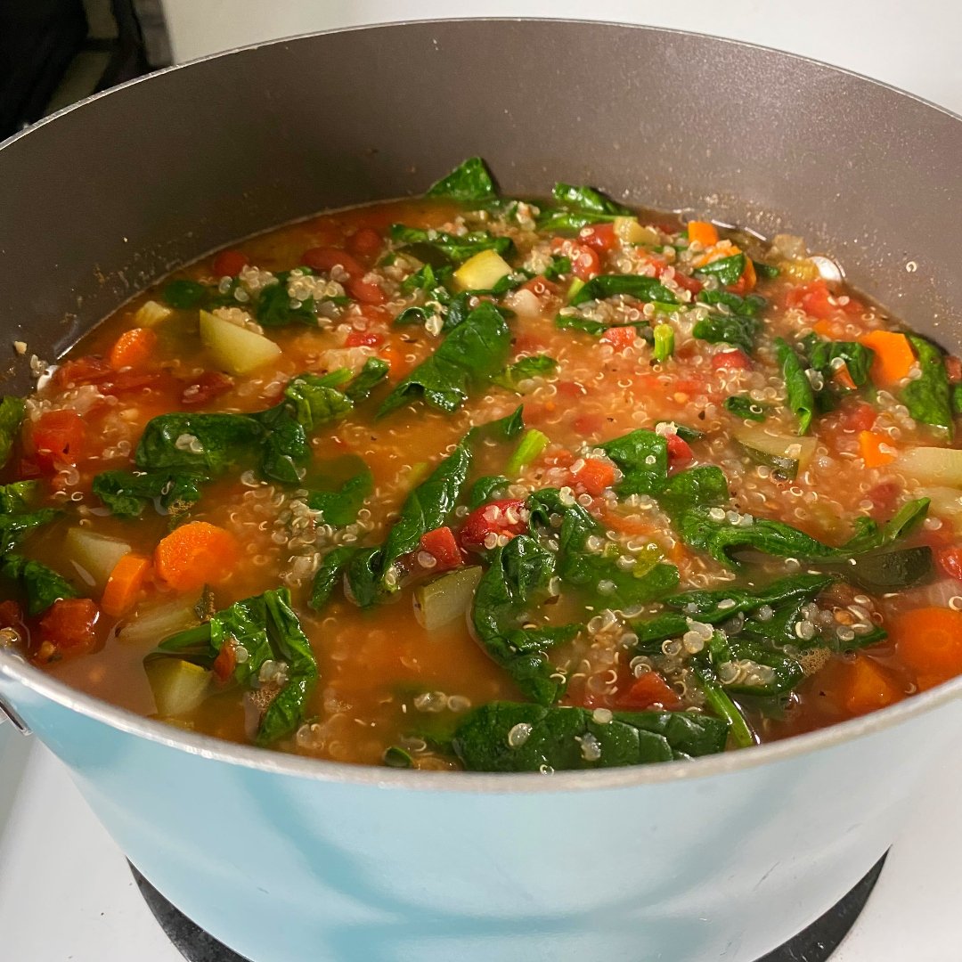 Meatless Friday Garden Vegetable Quinoa Soup